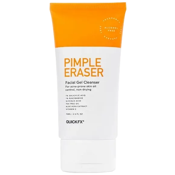 QuickFX Pimple Eraser Facial Gel Cleanser for acne-prone skin with salicylic acid and tea tree