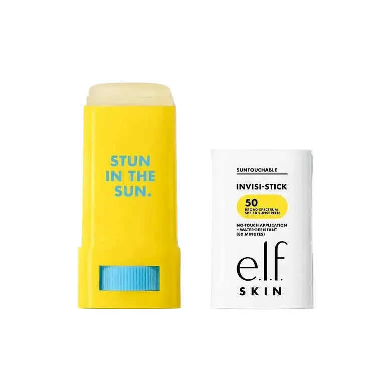 e.l.f. Cosmetics Suntouchable Invisi-Stick SPF 50 clear sunscreen stick for broad spectrum UV protection