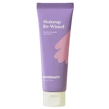 Krave Beauty Makeup Re-Wined jelly-to-oil cleanser for makeup removal and sensitive skin