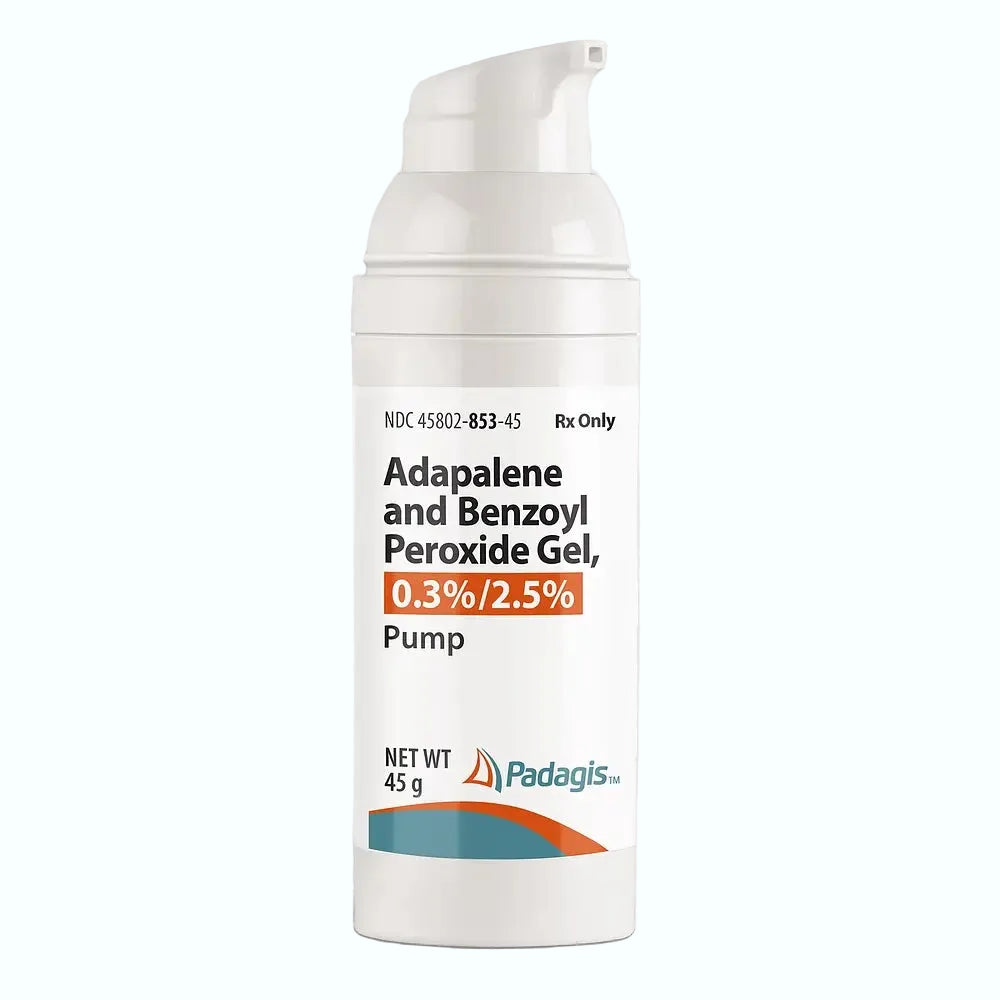 Padagis Adapalene and Benzoyl Peroxide Gel for acne treatment and prevention