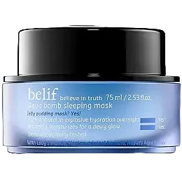Belif Aqua Bomb Sleeping Mask jelly-pudding overnight mask for intense hydration and glow