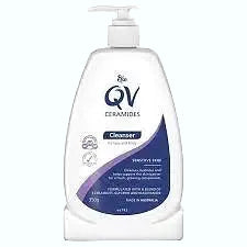 QV Ceramides Cleanser for gentle cleansing and barrier repair on sensitive dry skin