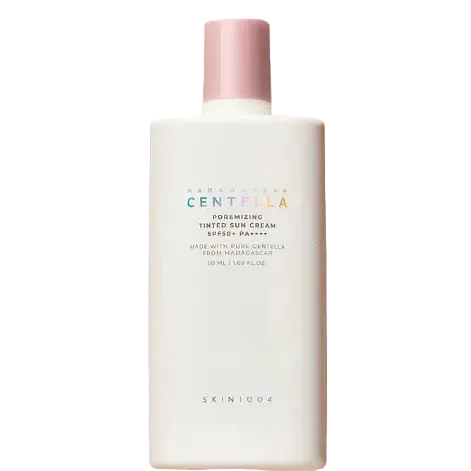 SKIN1004 Madagascar Centella Poremizing Tinted Sun Cream SPF 50+ for pore coverage and UV protection