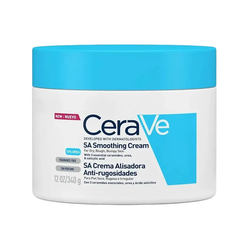 CeraVe SA Moisturizing Cream with salicylic acid for rough and bumpy skin exfoliation and hydration