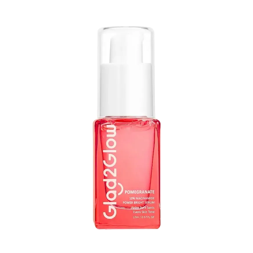 Glad2Glow Pomegranate 10% Niacinamide Power Bright Serum for brightening and dark spot fading