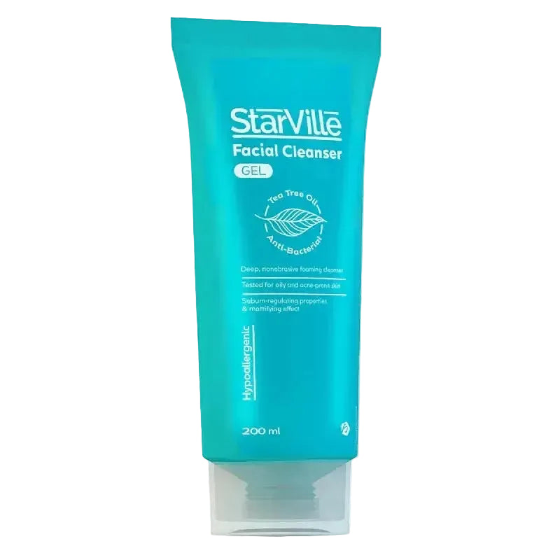Starville Facial Cleanser Gel with tea tree oil and salicylic acid for acne-prone and oily skin