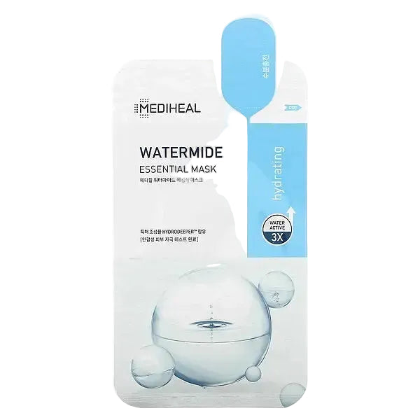 Mediheal Watermide Essential Mask hydrating sheet mask with niacinamide and ceramides for all skin types