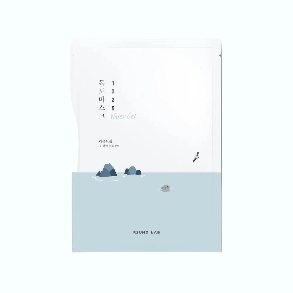 Round Lab 1025 Dokdo Water Gel Mask Sheet for intensive hydration with hyaluronic acid and sea water