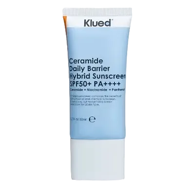 Klued Ceramide Daily Barrier Hybrid Sunscreen SPF 50+ PA++++ for barrier repair and UV protection