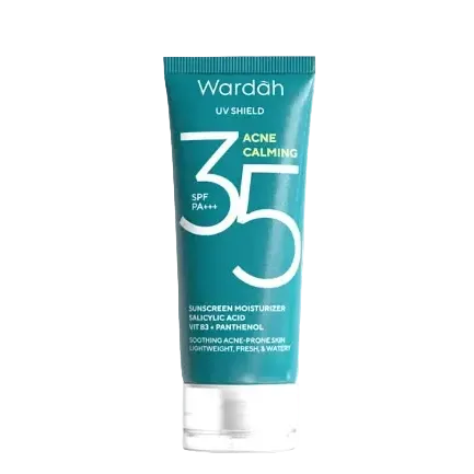 Wardah UV Shield Acne Calming Sunscreen Moisturizer SPF 35 PA+++ for oily and acne-prone skin