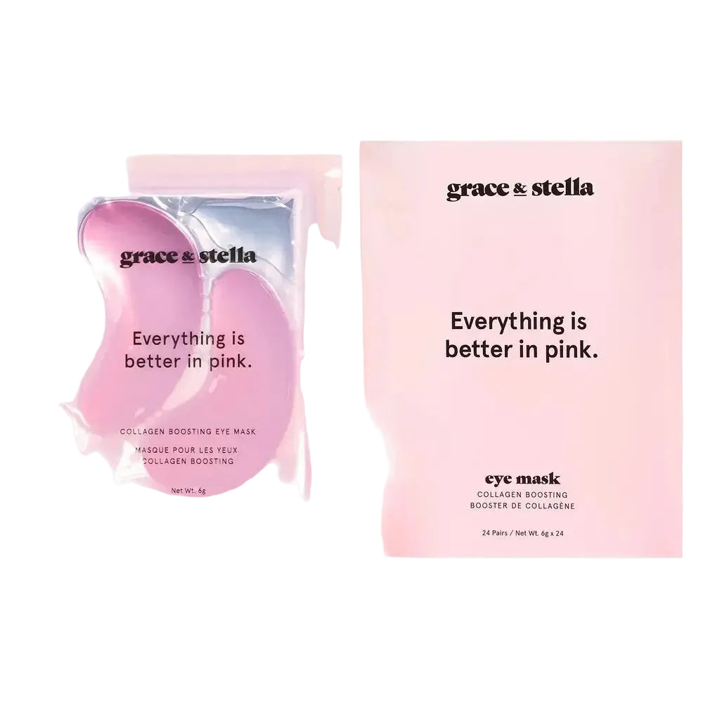 Grace & Stella Everything Is Better In Pink Eye Mask for hydration, firming and reducing dark circles