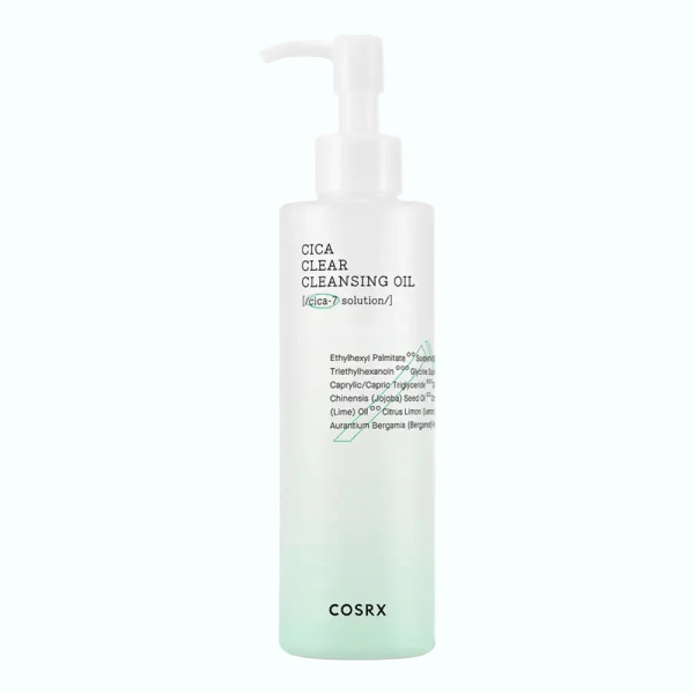 COSRX Cica Clear Cleansing Oil for gentle makeup removal and sensitive skin cleansing