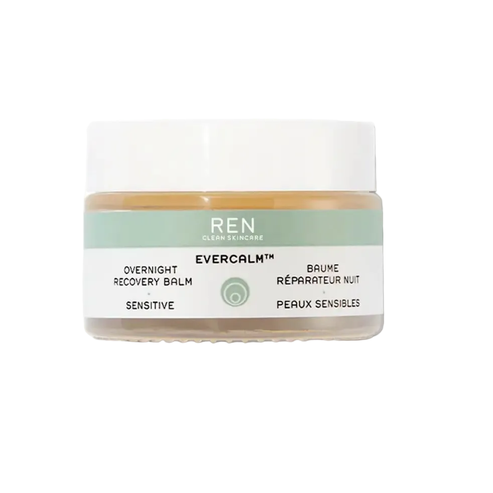 REN Evercalm Overnight Recovery Balm for sensitive skin hydration and barrier repair overnight