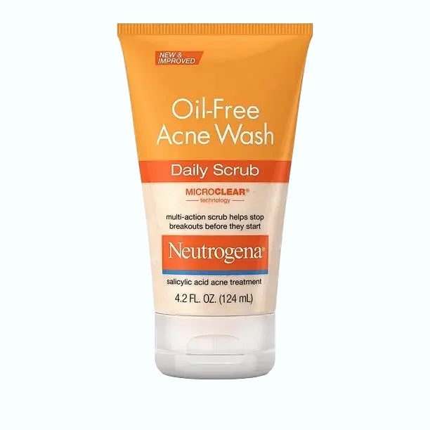 Neutrogena Oil-Free Acne Face Wash Daily Scrub with salicylic acid for acne-prone skin