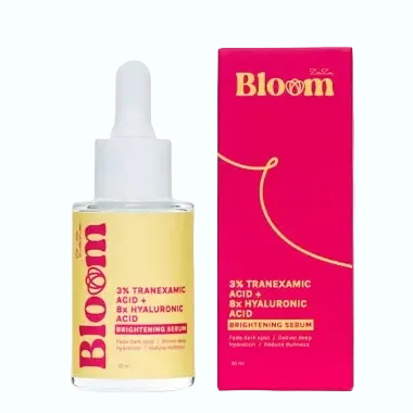Zarzou Bloom Brightening Serum for dark spots and radiant skin with vitamin C and niacinamide