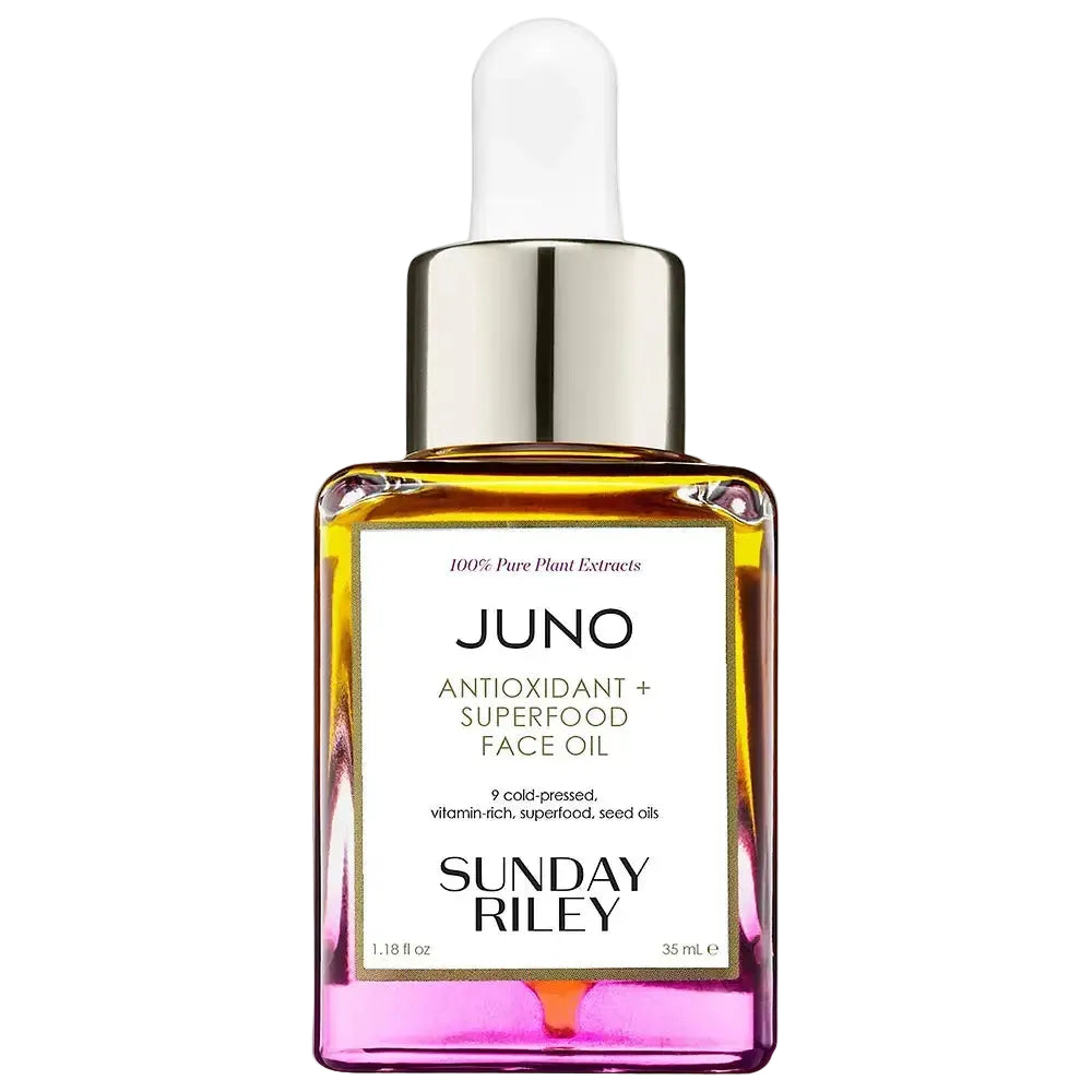 Sunday Riley Juno Antioxidant Superfood Face Oil for dry dehydrated skin with cold-pressed seed oils
