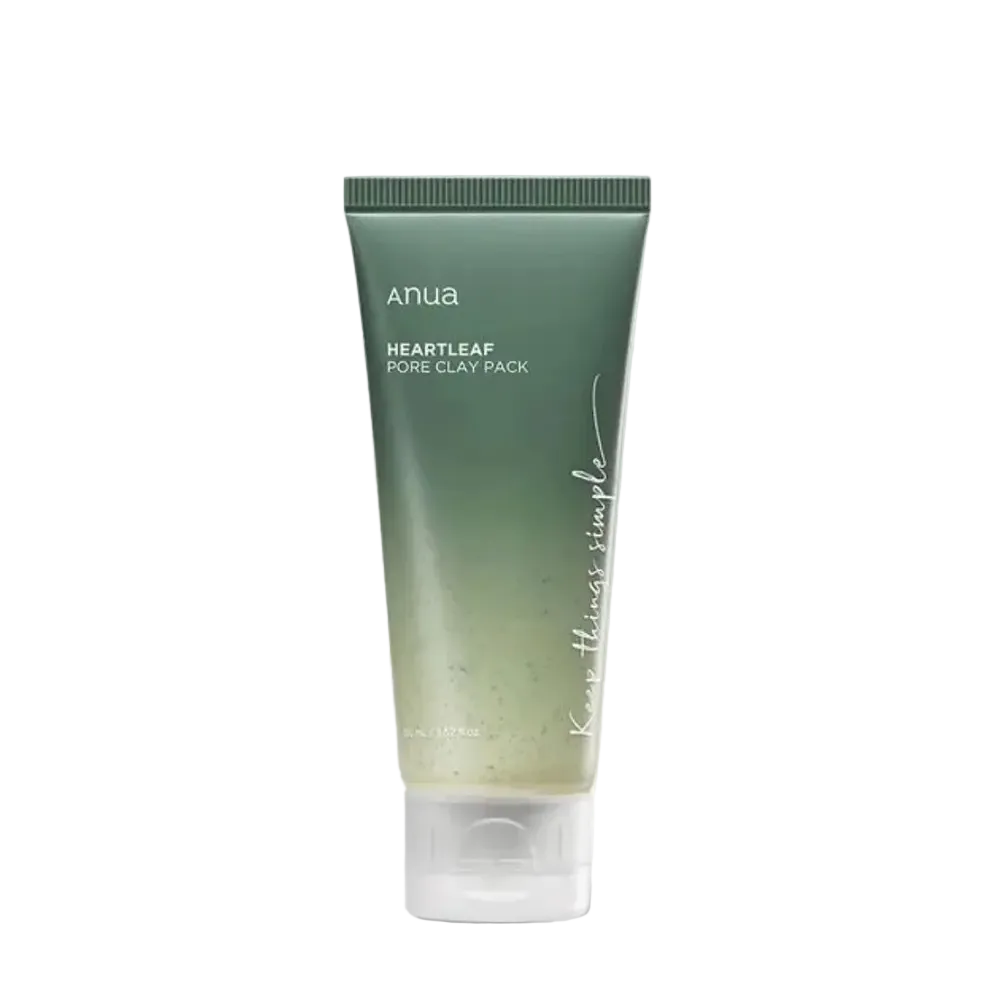 Anua Heartleaf Pore Clay Pack with bentonite and kaolin for pore care and oil control