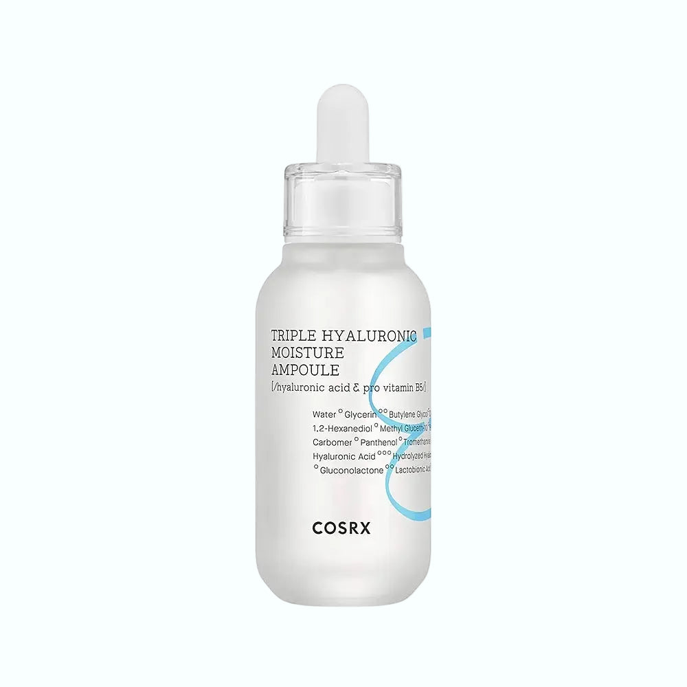 COSRX Triple Hyaluronic Moisture Ampoule with 3 types of hyaluronic acid for intense hydration and plumping