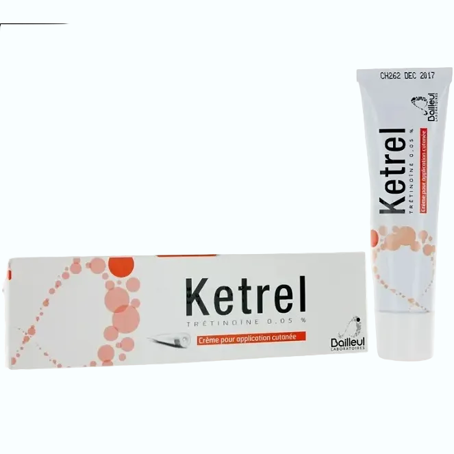 Laboratories Bailleul Ketrel 0.05% Tretinoin Cream for anti-aging and acne treatment