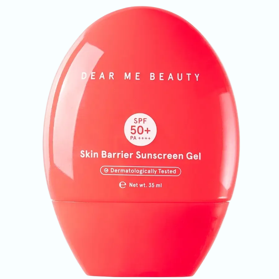 Dear Me Beauty Skin Barrier Sunscreen Gel SPF50+ PA++++ mineral sunscreen with zinc oxide for sensitive skin