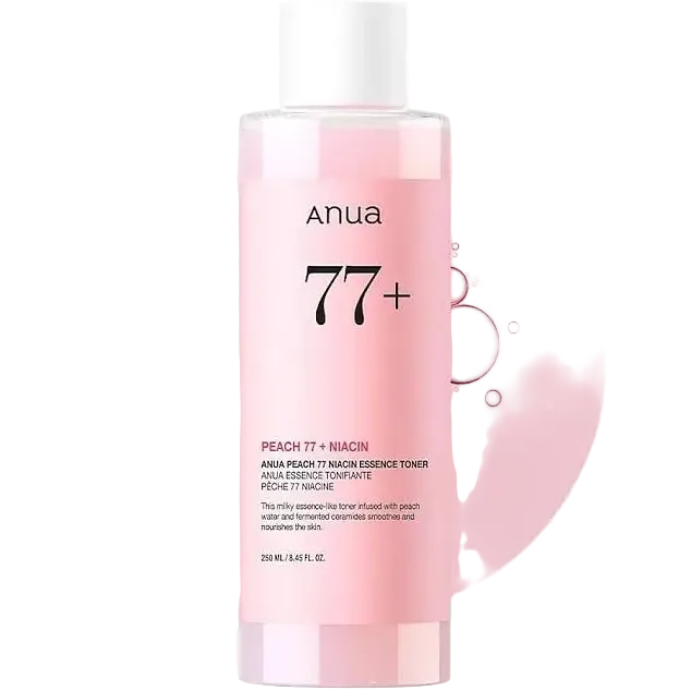 Anua Peach 77 Niacin Essence Toner for brightening and hydration with niacinamide