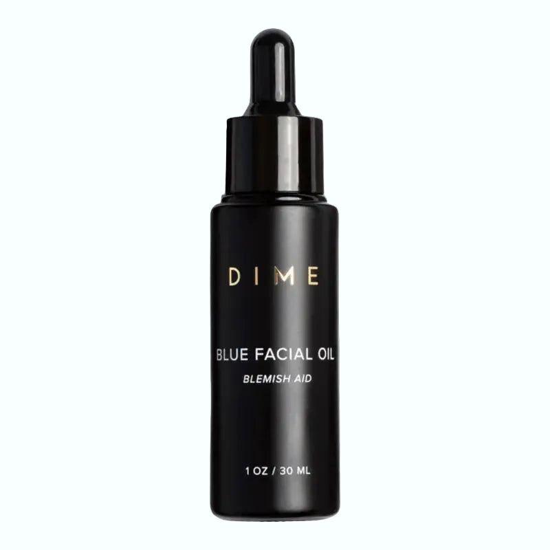 DIME Beauty Blue Facial Oil with blue tansy for acne-prone skin and blemish treatment