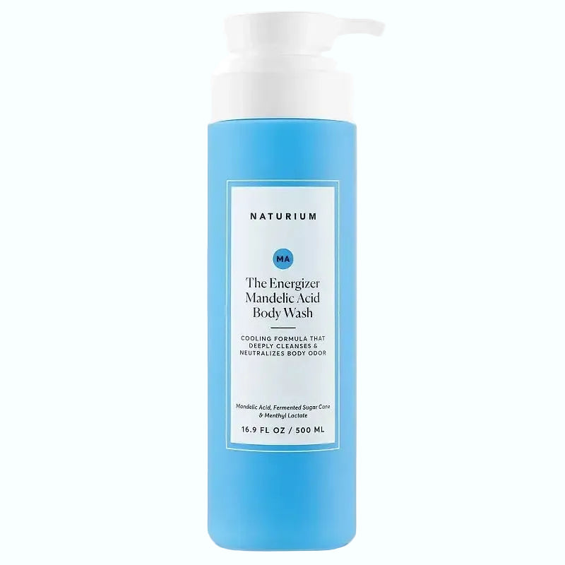 Naturium The Energizer Mandelic Acid Body Wash for exfoliation and body odor control with cooling sensation