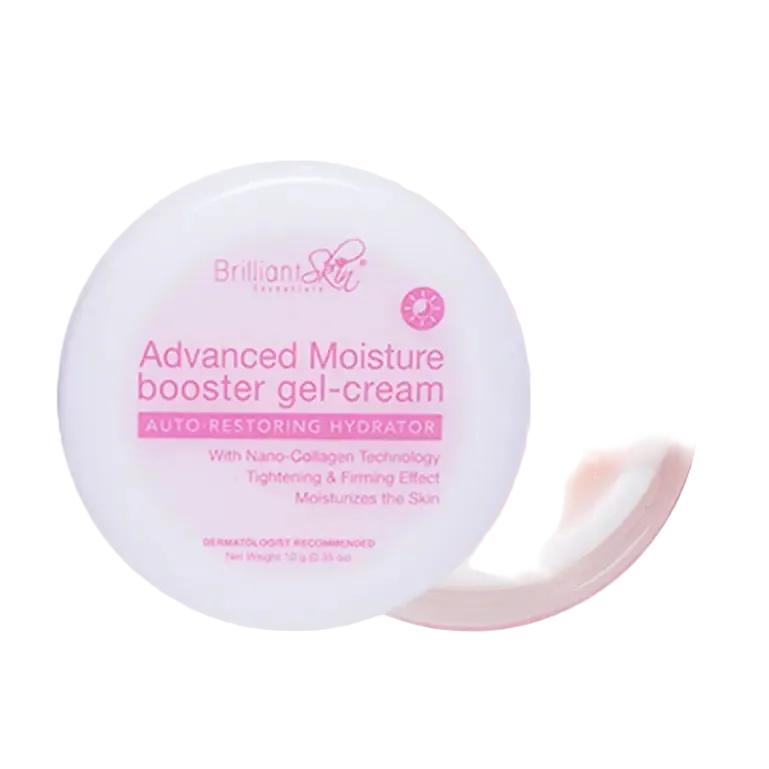 Brilliant Skin Essentials Advanced Moisture Booster Gel-Cream for hydration, firming, and dewy glow