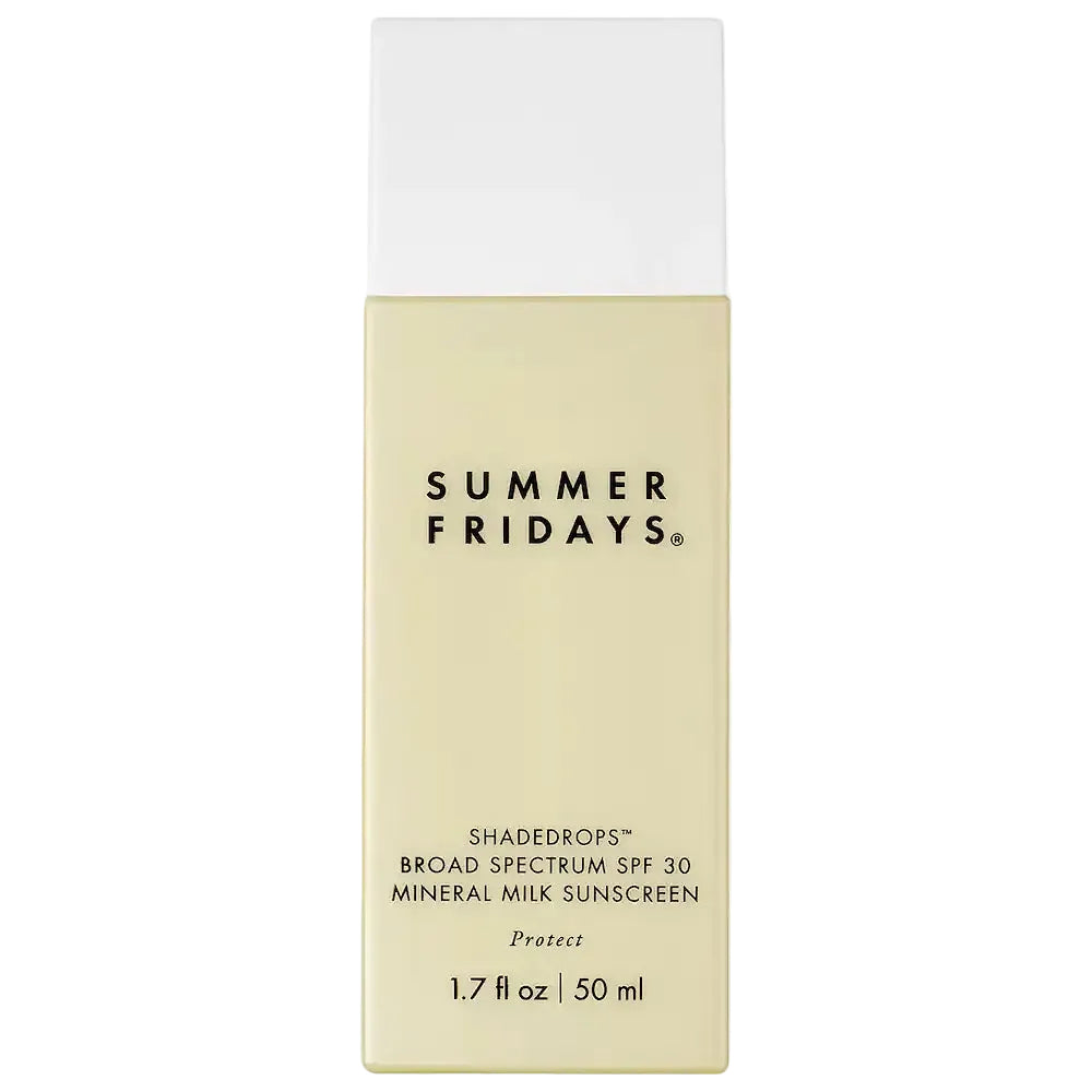 Summer Fridays ShadeDrops SPF 30 Mineral Milk Sunscreen for UV protection and hydration