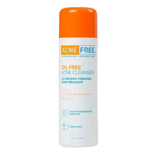 Acne Free Oil-Free Acne Cleanser with benzoyl peroxide for acne-prone skin