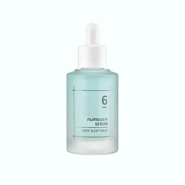 Numbuzin No. 6 Deep Sleep Mask Serum with glacier water for intense overnight hydration and radiance