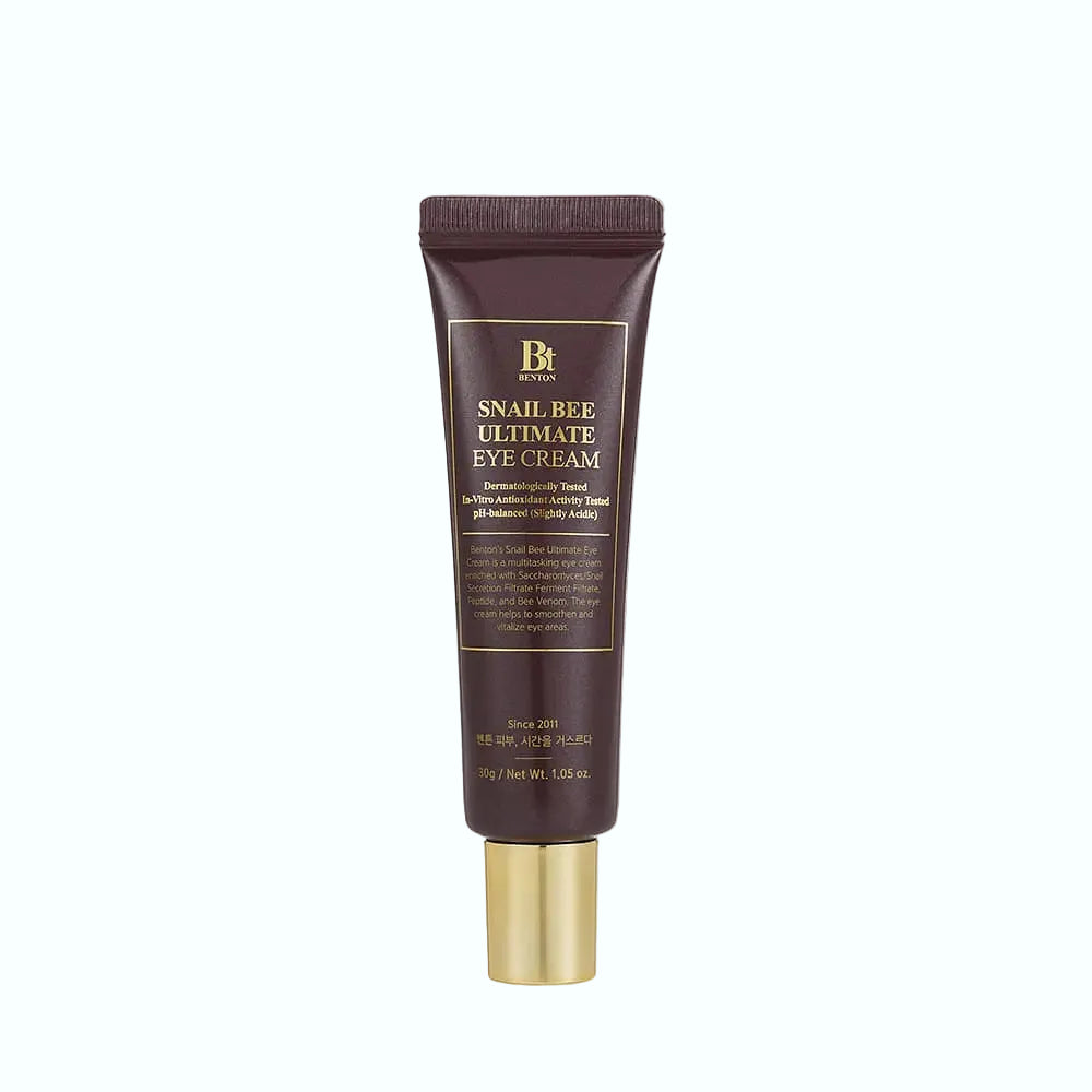 Benton Snail Bee Ultimate Eye Cream for hydration and wrinkle care with snail mucin and bee venom