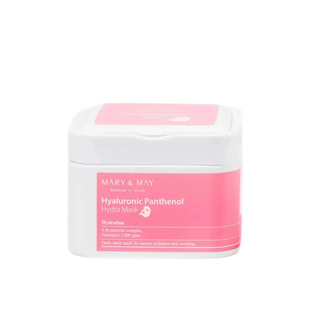 Mary & May Hyaluronic Panthenol Hydra Mask daily sheet masks for intense hydration and barrier repair