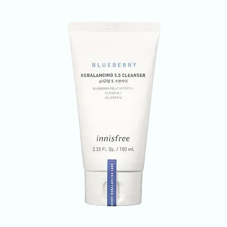Innisfree Blueberry Rebalancing 5.5 Cleanser for gentle pH-balanced cleansing and hydration