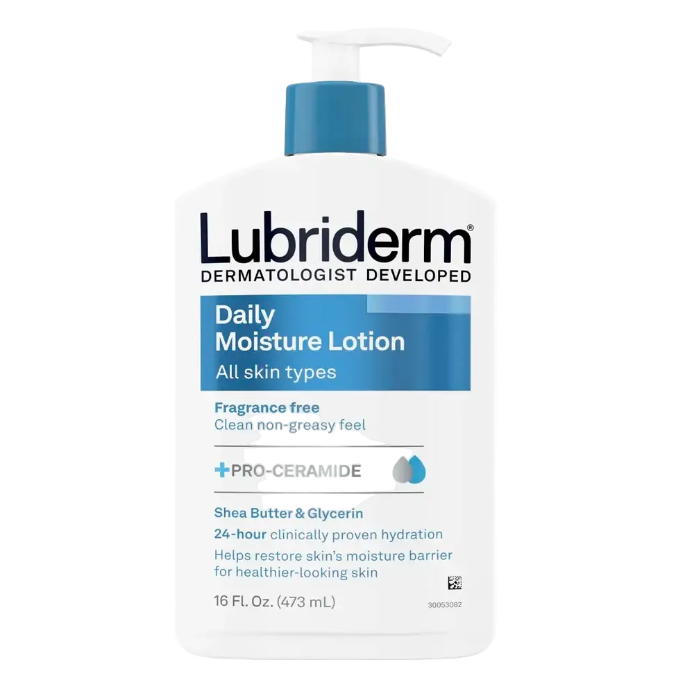 Lubriderm Daily Moisture Unscented Body Lotion with Pro-Vitamin B5 for dry skin hydraion