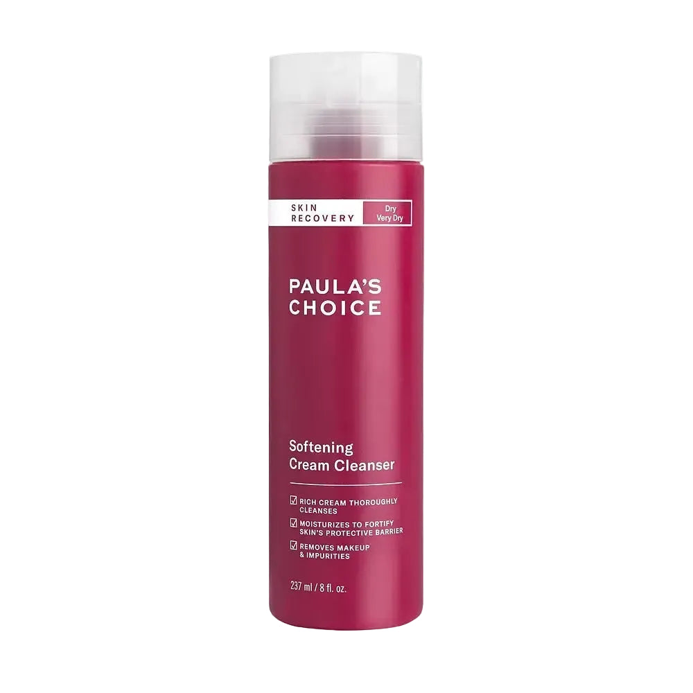 Paula's Choice Skin Recovery Softening Cream Cleanser for dry sensitive skin hydration and gentle cleansing