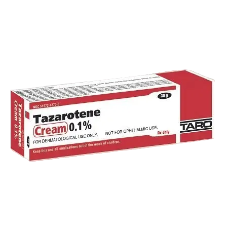 Taro Tazarotene Cream 0.1% prescription retinoid for acne, psoriasis, and anti-aging