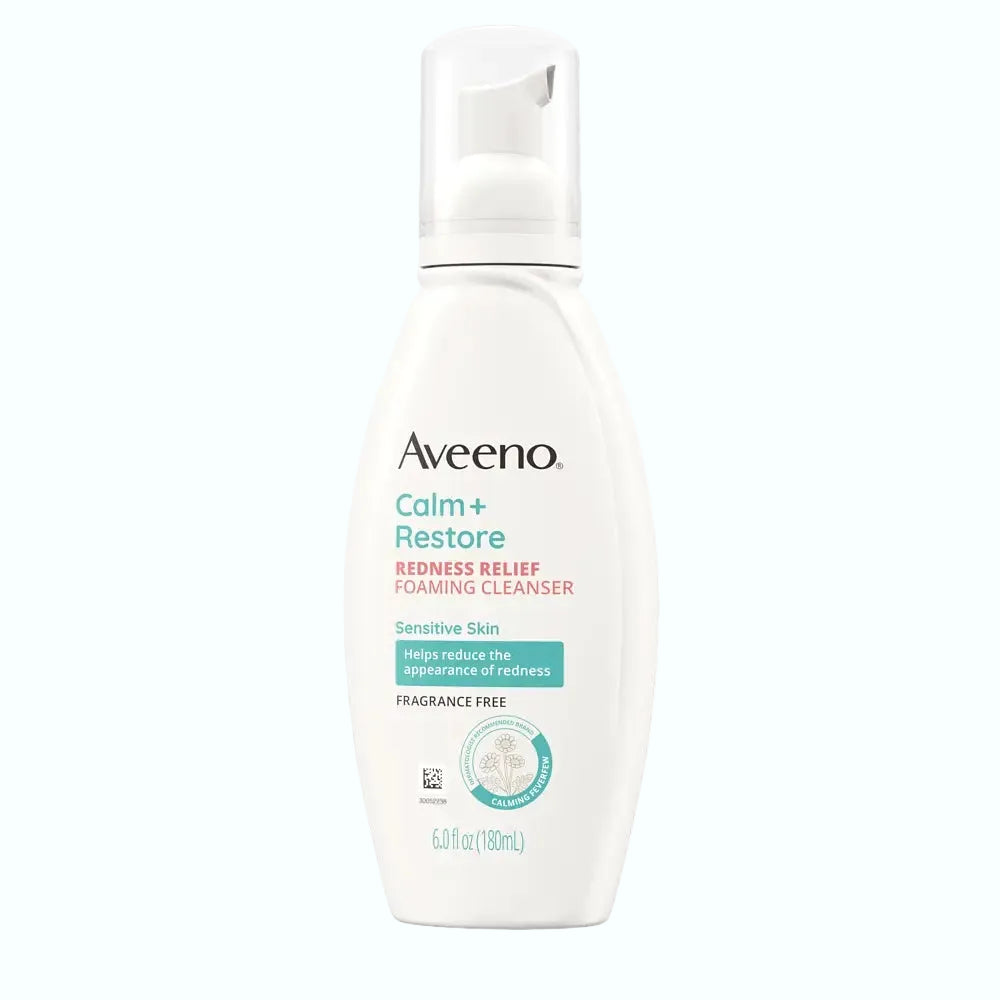 Aveeno Calm + Restore Redness Relief Foaming Cleanser for sensitive skin and redness reduction