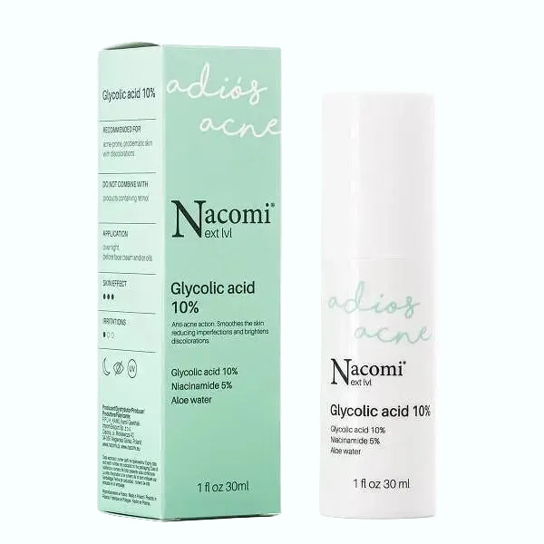 Nacomi Glycolic Acid 10% Serum for exfoliation and brightening