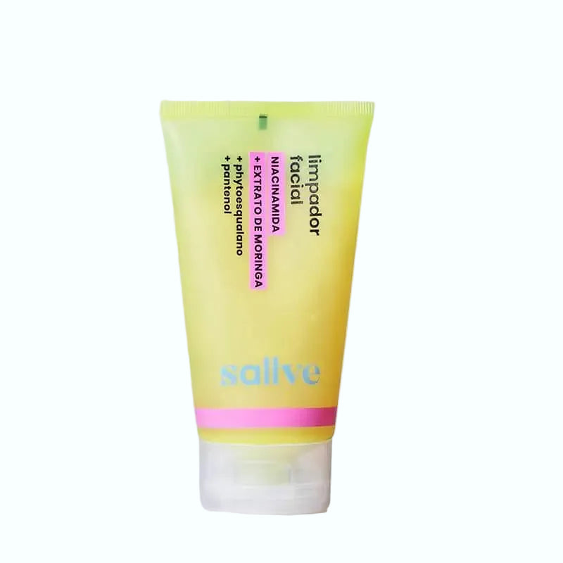 Sallve Limpador Facial gel cleanser with niacinamide for deep cleansing without drying