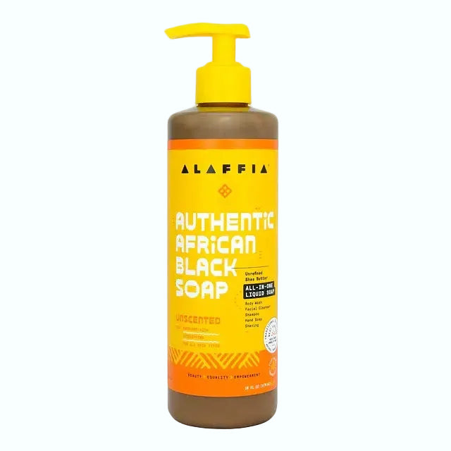 Alaffia Authentic African Black Soap All-In-One multi-use cleanser for body, face, hair and shaving