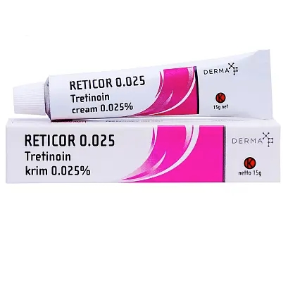 Derma XP Reticor 0.025% Cream with tretinoin for anti-aging and acne treatment