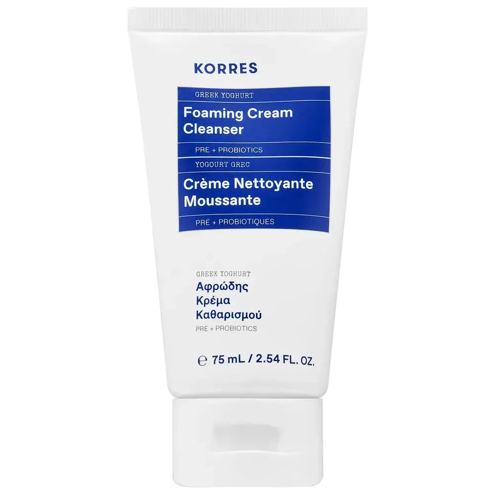 KORRES Greek Yoghurt Foaming Cream Cleanser for all skin types, soothing and nourishing