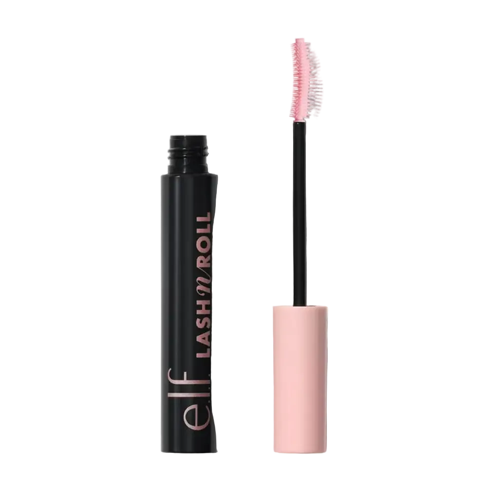 e.l.f. Lash 'N Roll Mascara with curved brush for lifted, curled lashes with volume and length