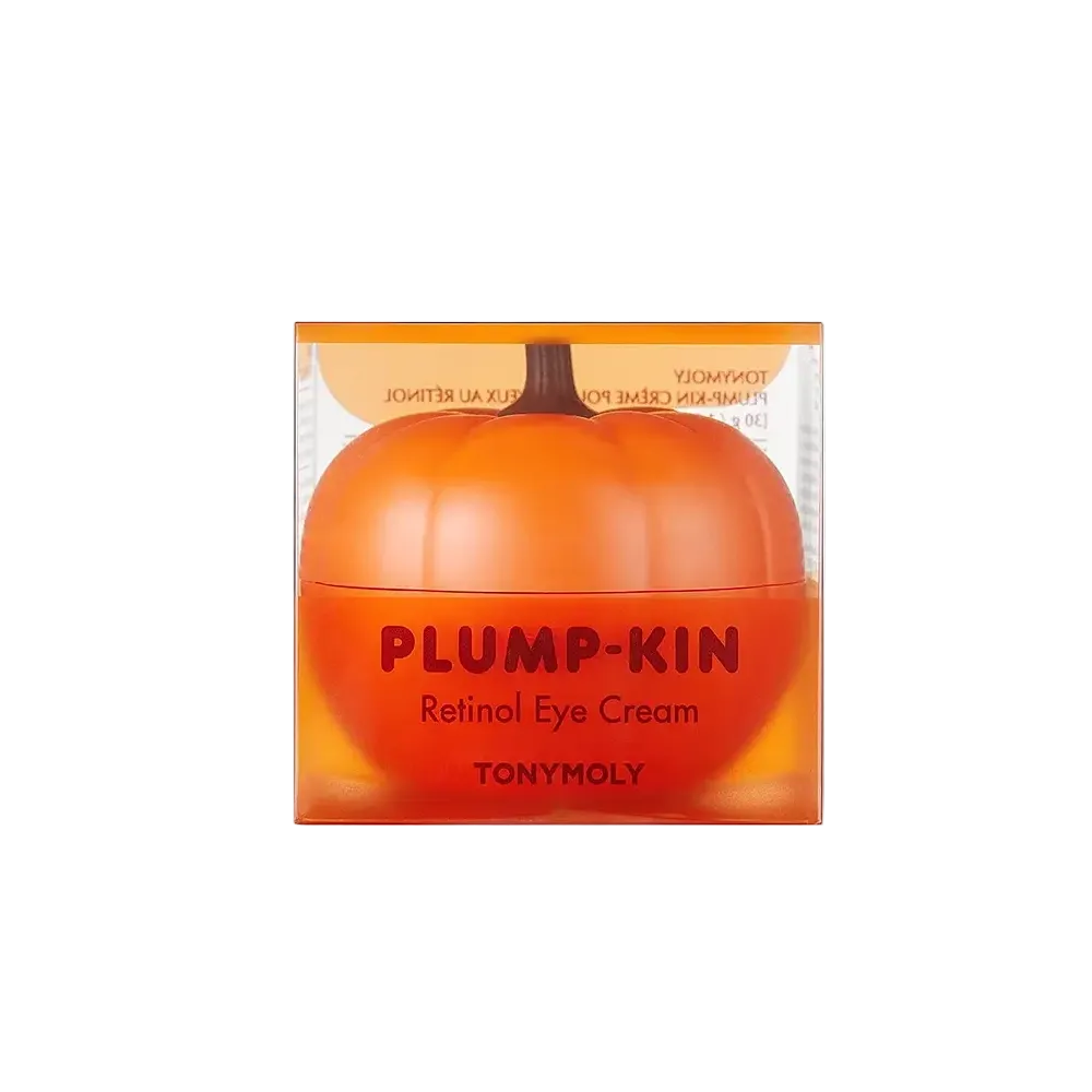 TONYMOLY Plump-Kin Retinol Eye Cream with pumpkin extract for anti-aging and depuffing under eyes