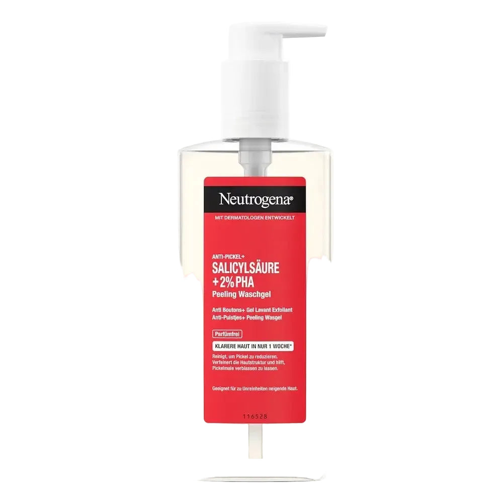 Neutrogena Salicylic Acid + 2% PHA Peeling Wash Gel for acne and exfoliation