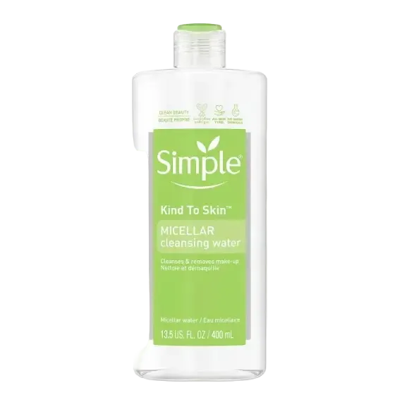 Simple Skincare Micellar Cleansing Water gentle makeup remover for sensitive skin