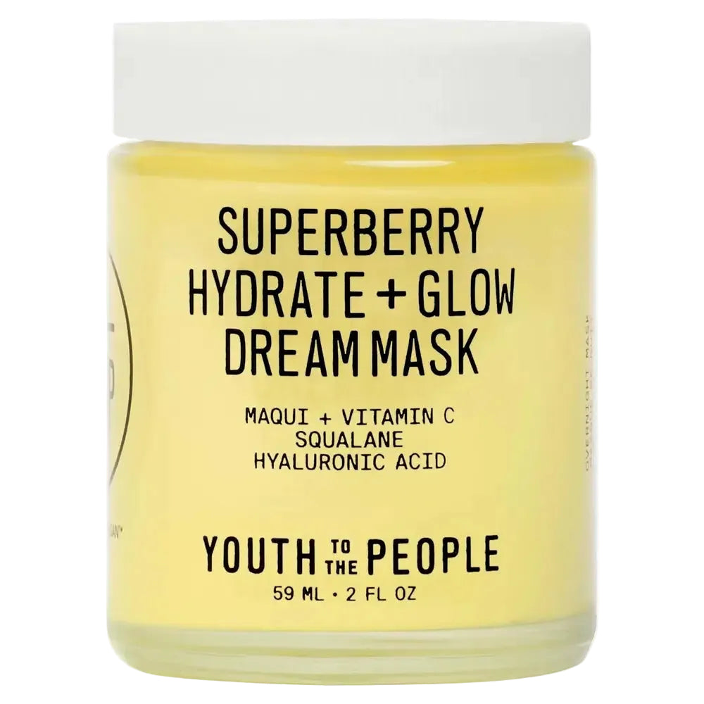 Youth To The People Superberry Hydrate + Glow Dream Mask overnight hydration and brightening with vitamin C