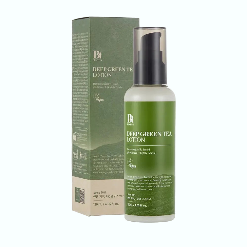 Benton Deep Green Tea Lotion lightweight hydrating moisturizer for oily and combination skin