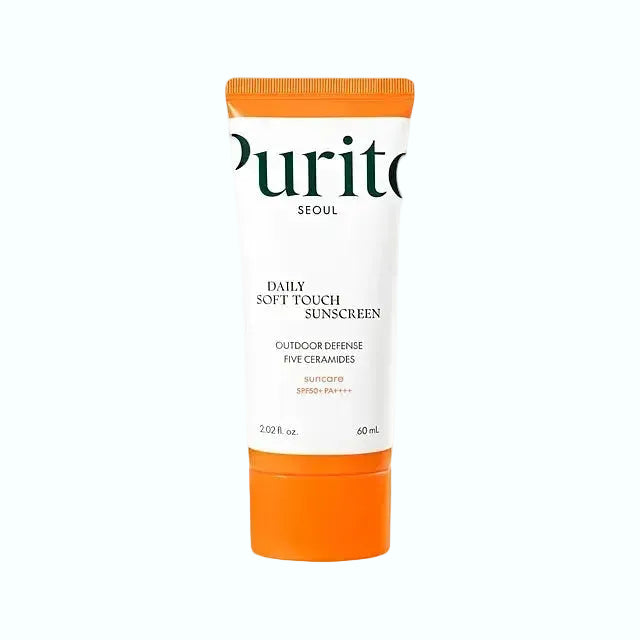 PURITO Daily Soft Touch Sunscreen SPF 50+ PA++++ chemical sunscreen with ceramides for hydration and barrier protection